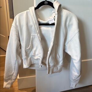Aritzia White Hoodie